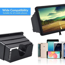 Load image into Gallery viewer, 3D Portable Universal Screen Magnifier - Cell Phone Screen Magnifier 3D HD Movie Video Amplifier With Foldable Holder Stand High-quality Video Amplifier