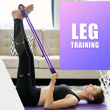 Load image into Gallery viewer, Fit™: 4-Tube Pedal Fitness Rope for Woman &amp; Men - Fitness Gum 4 Tube Resistance Bands Latex Pedal Exerciser Sit-up Pull Rope Expander Elastic Bands Yoga equipment Pilates Workout
