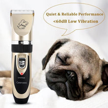 Load image into Gallery viewer, Noise-Free Design Pet Hair Clipper - Rechargeable Dog Trimmer Animal Grooming Cat Cutter Machine Shaver Electric Scissor Remover Haircut
